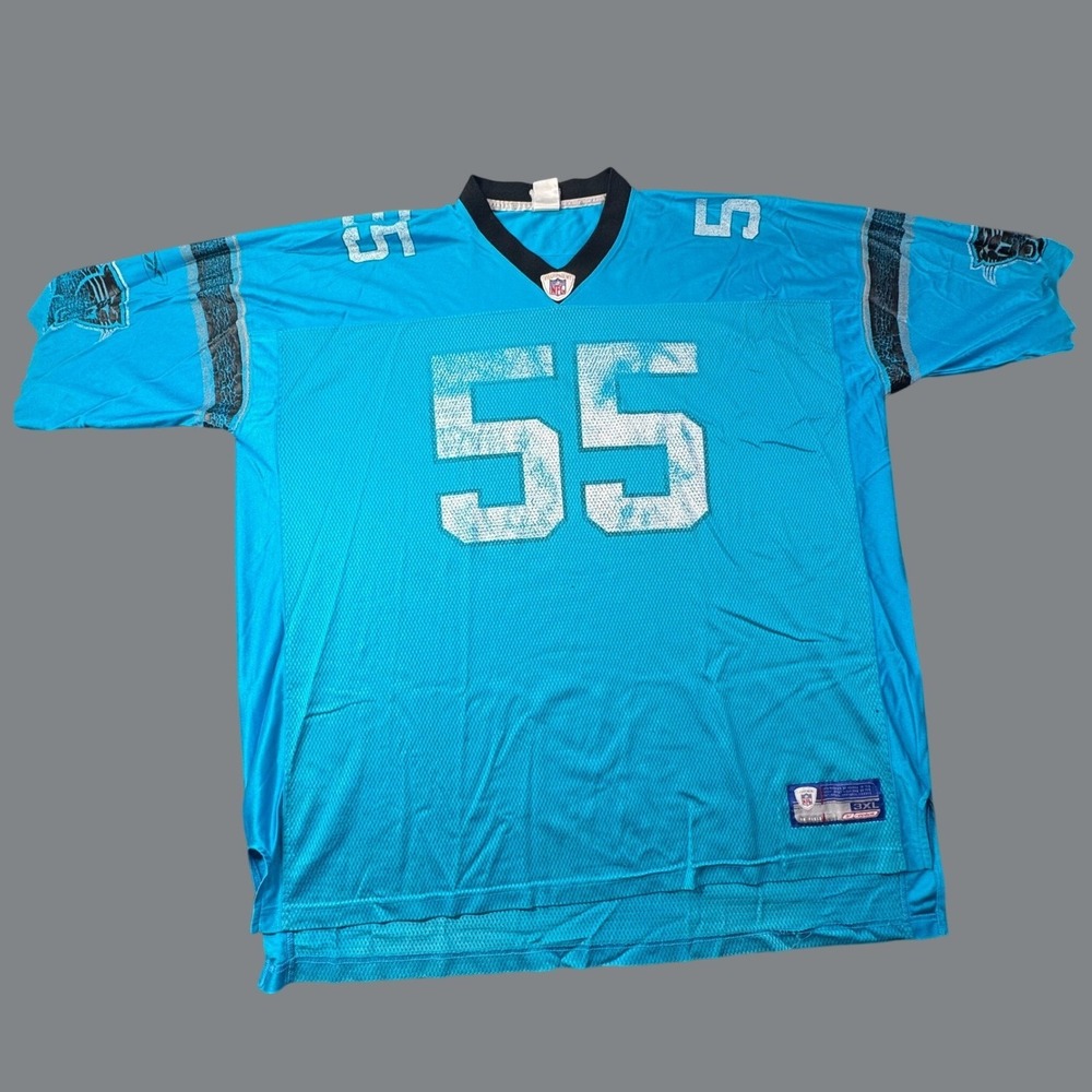 Dan Morgan 55 Carolina Panthers Reebok Jersey Mens 3XL Blue Y2K Football NFL